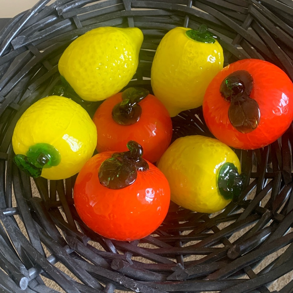 ✨VINTAGE MURANO & MINT CONDITION Glass 🍋 & Glass 🎃✨